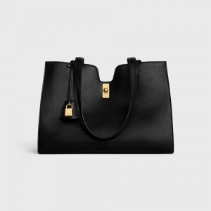 16 Celine Cabas In Smooth Calfskin Noir | CL-593250