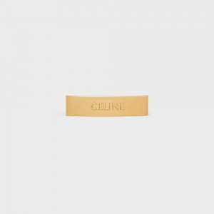 Accessoires Pour Cheveux Celine Hair Clip In Brass And Steel With Gold Finish Doré | CL-592324