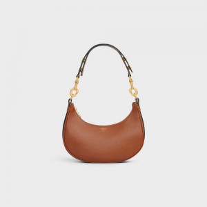 Ava Celine Mediumstrap Bag In Smooth Calfskin Marron | CL-593098