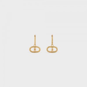 Boucles d'Oreilles Celine Triomphe Mobile In Brass With Gold Finish Doré | CL-592308