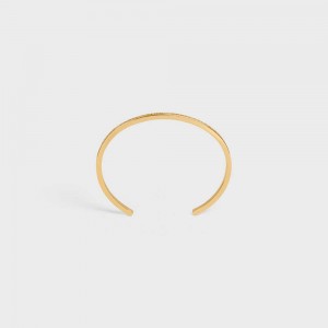 Bracelets Celine Paris Thin Cuff In Brass With Gold Finish Doré | CL-592215