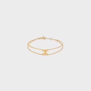 Bracelets Celine Triomphe Suspended In Brass With Gold Finish Doré | CL-592208