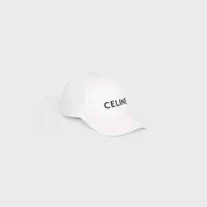 Casquette Celine Baseball In Coton Blanche | CL-591695