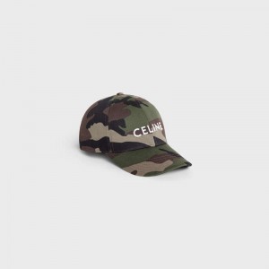 Casquette Celine Baseball In Coton Camouflage | CL-591693