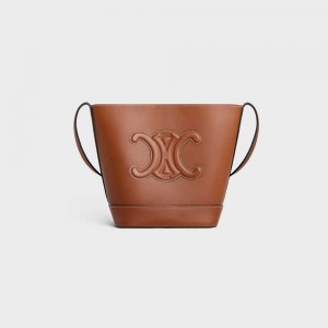 Cuir Triomphe Celine Small Bucket In Smooth Calfskin Marron | CL-593146