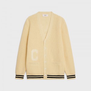 Knitwear Celine College Cardigan In Coton Noir | CL-592086