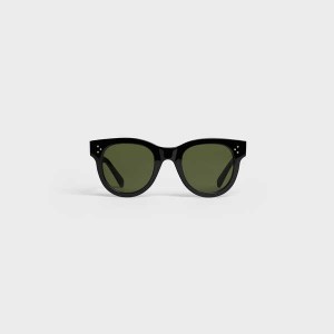 Lunette de Soleil Celine Cat Eye S003 In Acetate With Mineral Glass Lenses Noir | CL-592427