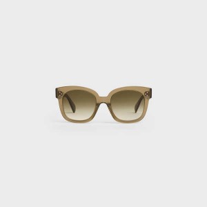 Lunette de Soleil Celine Oversized S002 In Acetate Kaki | CL-592438