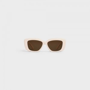 Lunette de Soleil Celine Triomphe 04 In Acetate Blanche | CL-592395