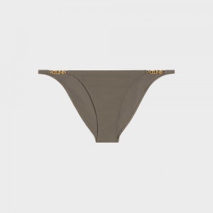 Maillots De Bain Celine Bottom In Matte Jersey Vert Olive | CL-592768