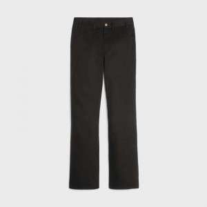 Pantalon Celine Dylan Flared Jeans In Pure Black Wash Denim Noir | CL-592044