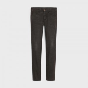 Pantalon Celine Mince Jeans In Black Denim Noir | CL-592055