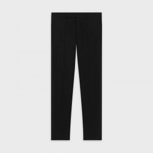 Pantalons Celine Classiche In Grain De Poudre Noir | CL-592022