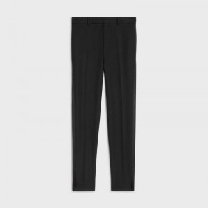 Pantalons Celine Classiche Tux In Grain De Poudre Noir | CL-592019