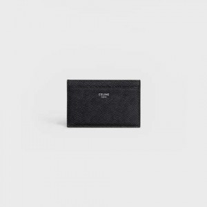 Porte-Carte Celine In Grained Calfskin Noir | CL-591801