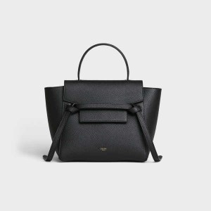 Sac Banane Celine Nano In Grained Calfskin Noir | CL-593055