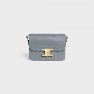 Triomphe Celine Teen Bag In Lizard Bleu Grise | CL-593200