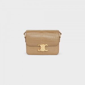 Triomphe Celine Teen Bag In Niloticus Crocodile Marron | CL-593212