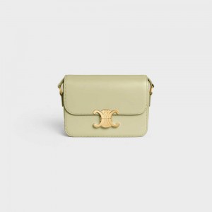 Triomphe Celine Teen Bag In Shiny Calfskin Vert | CL-593202