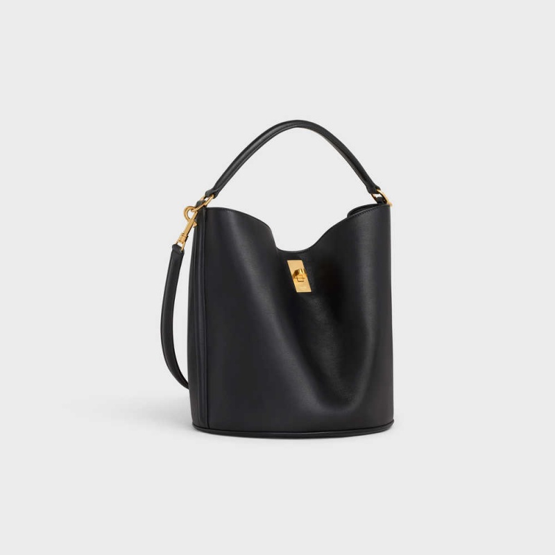 16 Celine Bucket Bag In Smooth Calfskin Noir | CL-593254