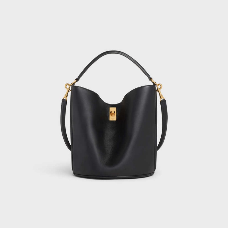 16 Celine Bucket Bag In Smooth Calfskin Noir | CL-593254