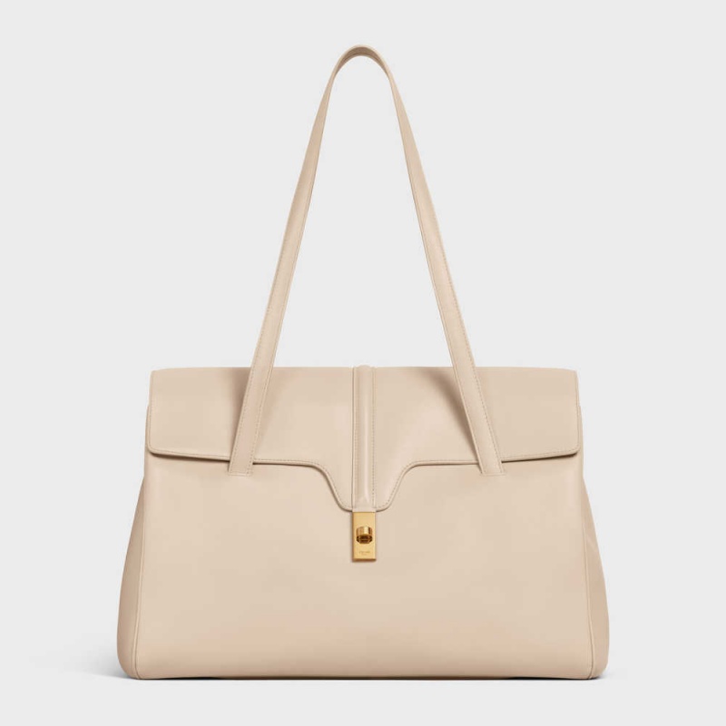 16 Celine Large Soft Bag In Smooth Calfskin Beige | CL-593267