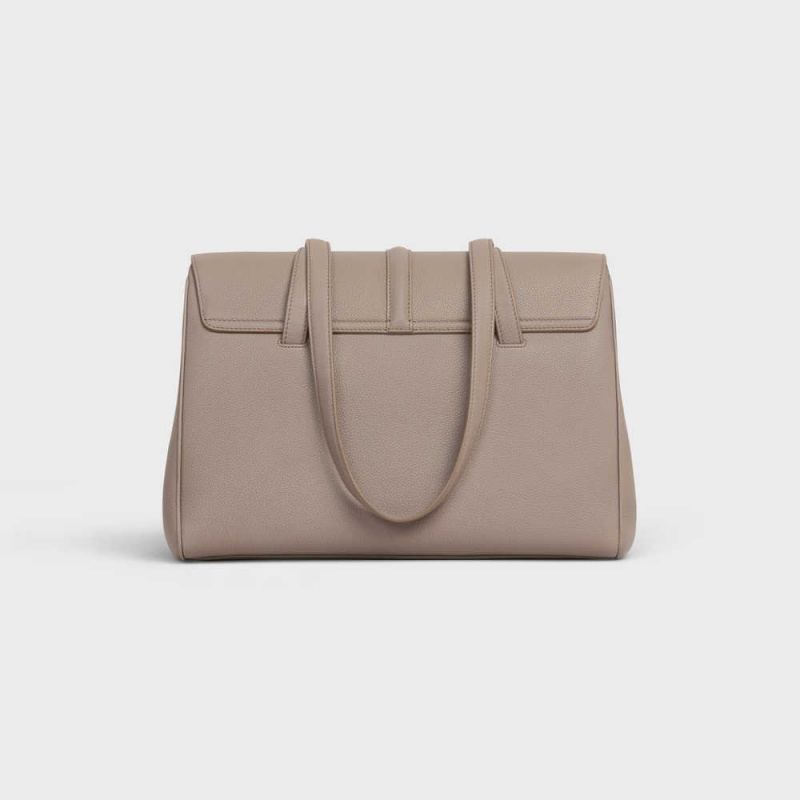 16 Celine Medium Soft Bag In Supple Grained Calfskin Grise | CL-593265