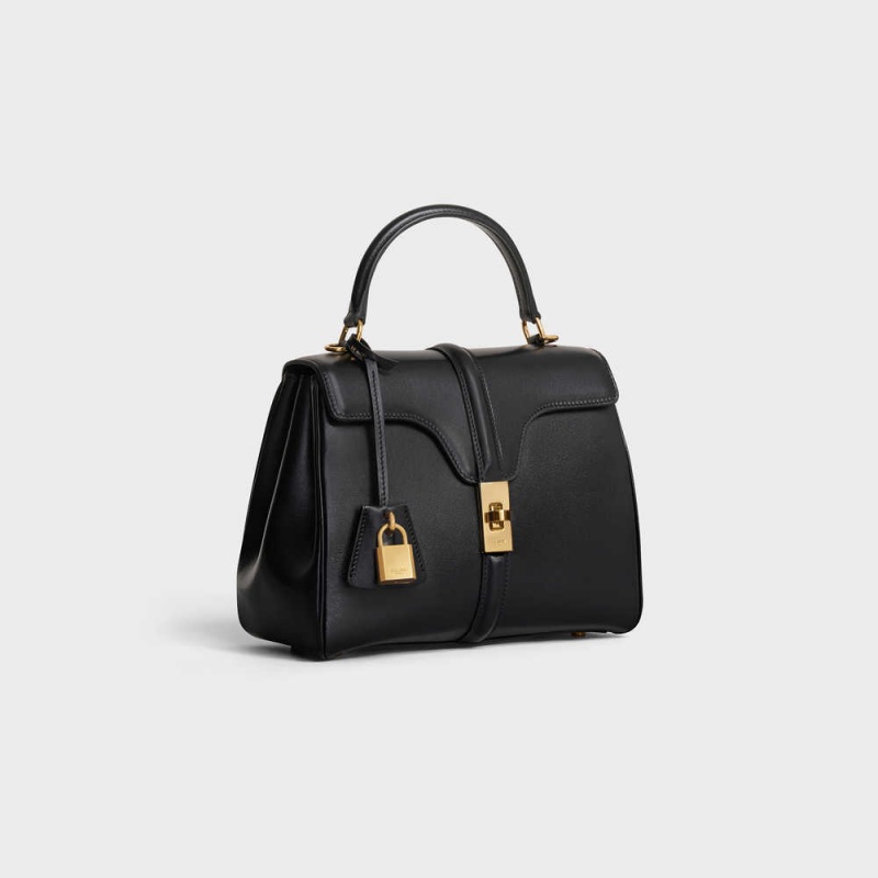 16 Celine Small Bag In Satinated Calfskin Noir | CL-593275