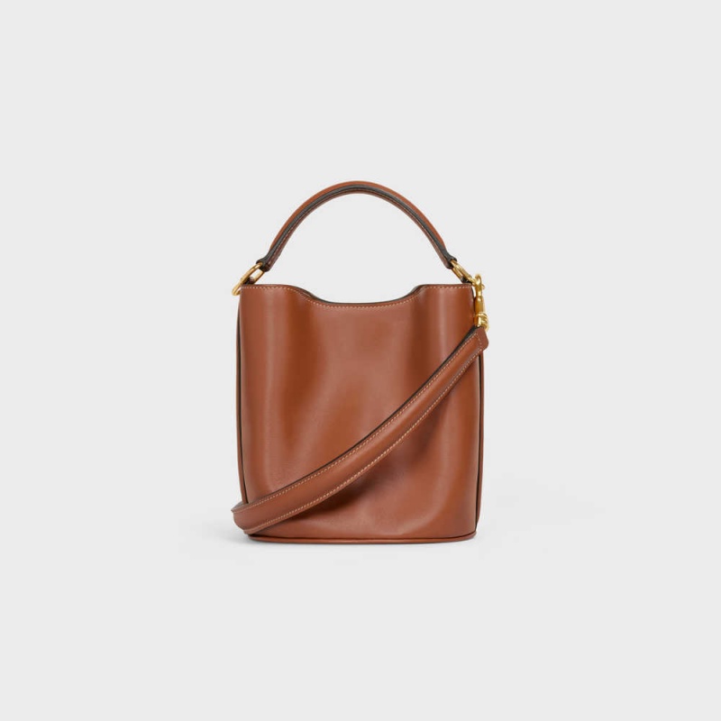 16 Celine Teen Bucket In Smooth Calfskin Marron | CL-593259