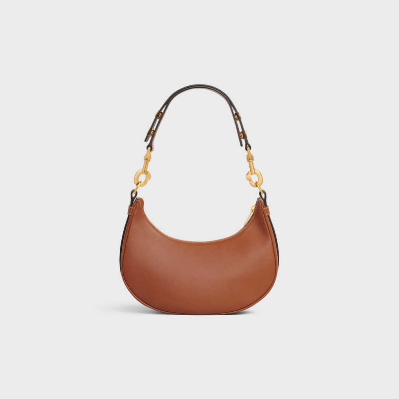 Ava Celine Mediumstrap Bag In Smooth Calfskin Marron | CL-593098