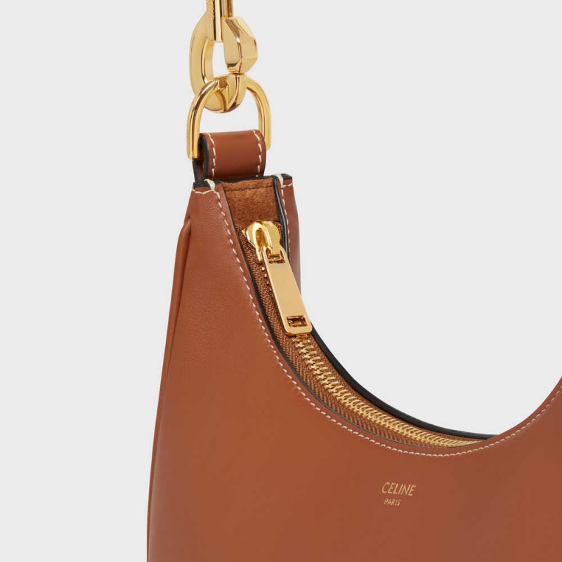 Ava Celine Mediumstrap Bag In Smooth Calfskin Marron | CL-593098