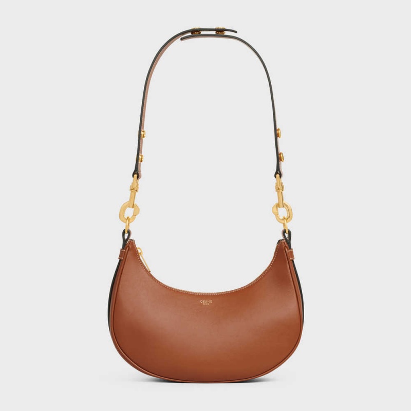 Ava Celine Mediumstrap Bag In Smooth Calfskin Marron | CL-593098