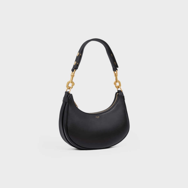 Ava Celine Mediumstrap Bag In Smooth Calfskin Noir | CL-593097