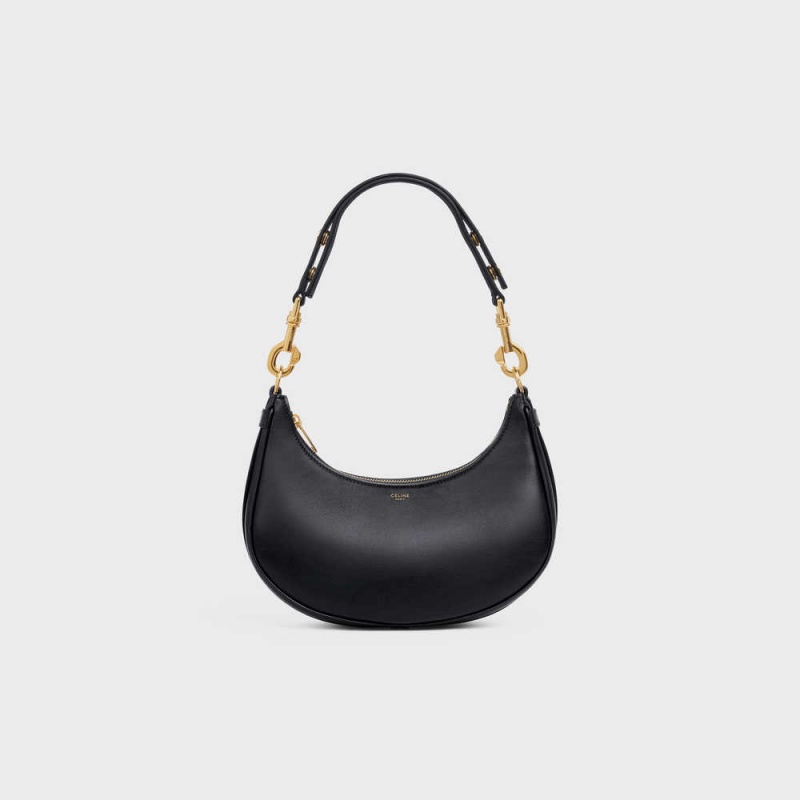 Ava Celine Mediumstrap Bag In Smooth Calfskin Noir | CL-593097