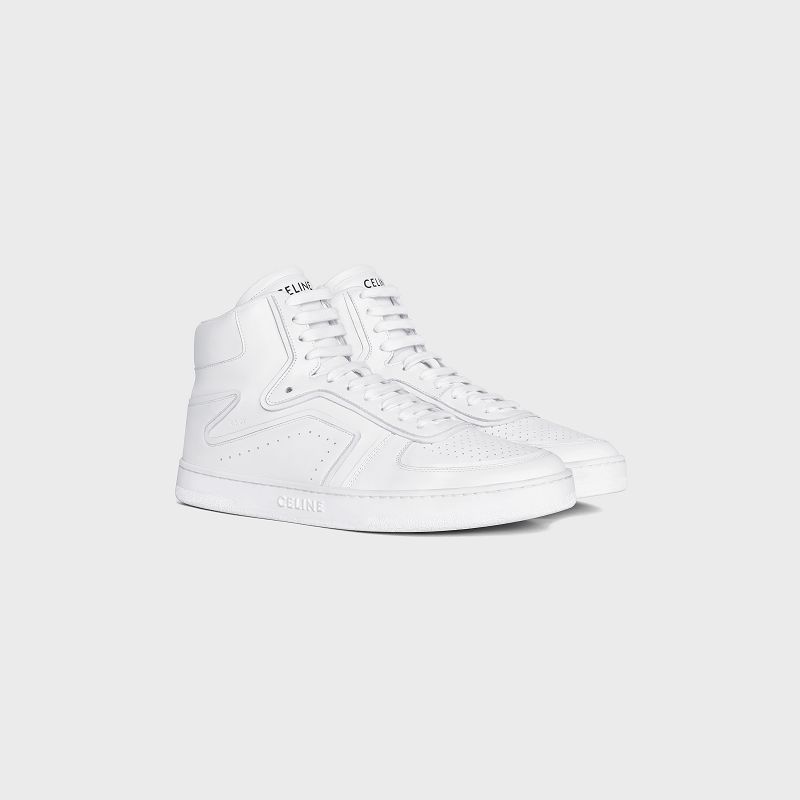 Basket Celine C01 Z Trainer High In Calfskin Blanche | CL-591911