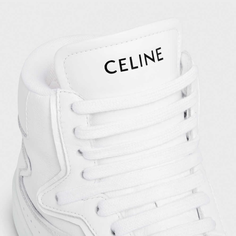 Basket Celine C01 Z Trainer High In Calfskin Blanche | CL-592541