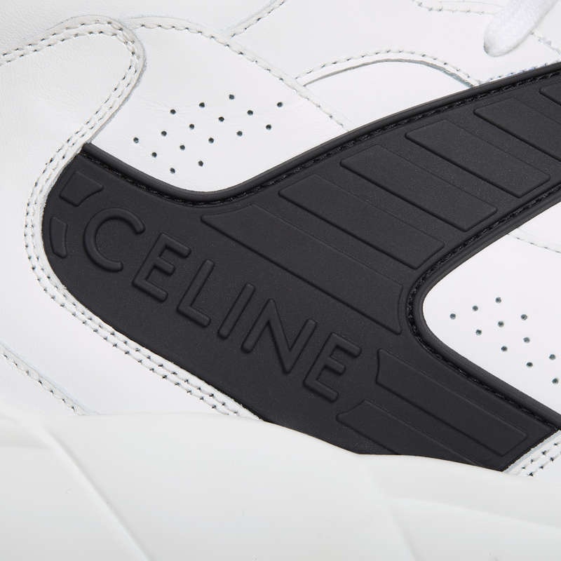 Basket Celine C06 High In Calfskin Blanche Noir | CL-591909