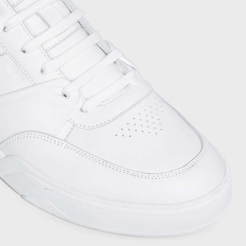 Basket Celine C07 Trainer Low Dentelle-up In Calfskin Blanche | CL-591900