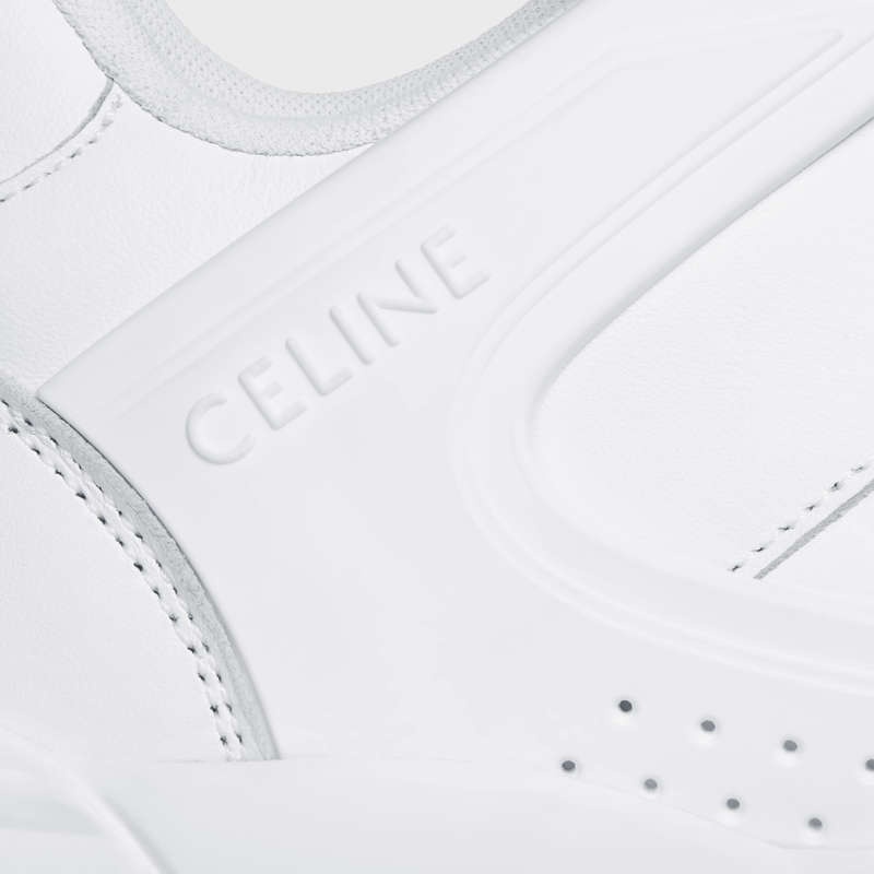 Basket Celine C07 Trainer Low Dentelle-up In Calfskin Blanche | CL-591900