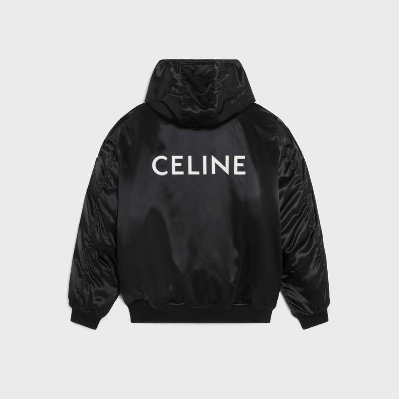 Blousons Celine Bomber In Satin-finish Nylon Noir | CL-591956