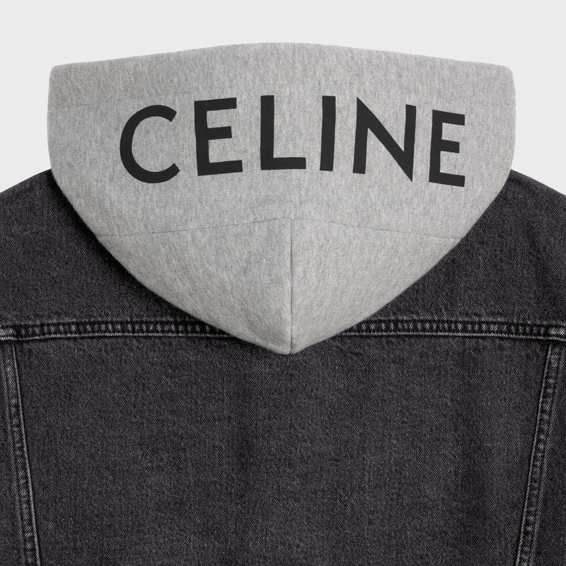 Blousons Celine Trucker In Charcoal Wash Denim Grise Lavage | CL-591963