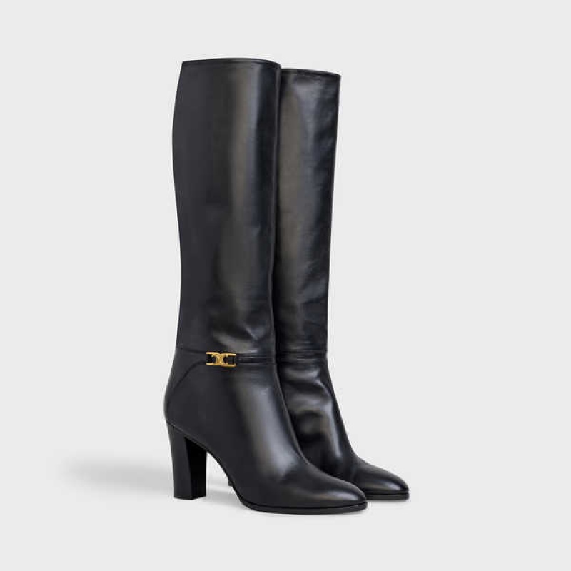 Botte Celine Claude In Calfskin Noir | CL-592494