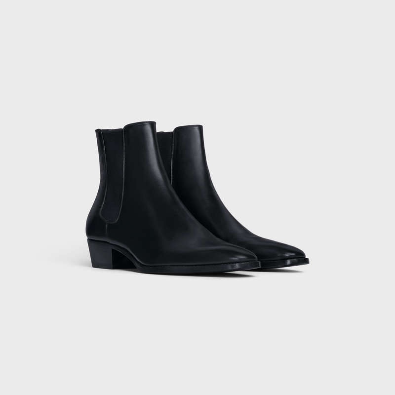 Botte Celine Drugstore Chelsea In Shiny Calfskin Noir | CL-591869