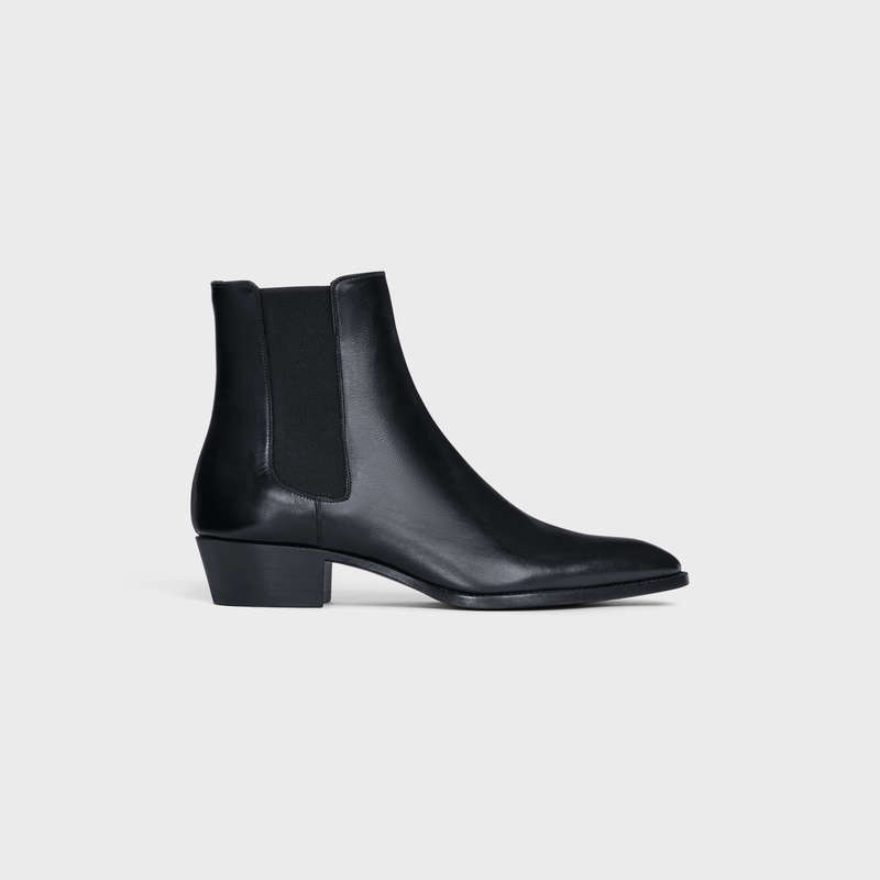 Botte Celine Drugstore Chelsea In Shiny Calfskin Noir | CL-591869