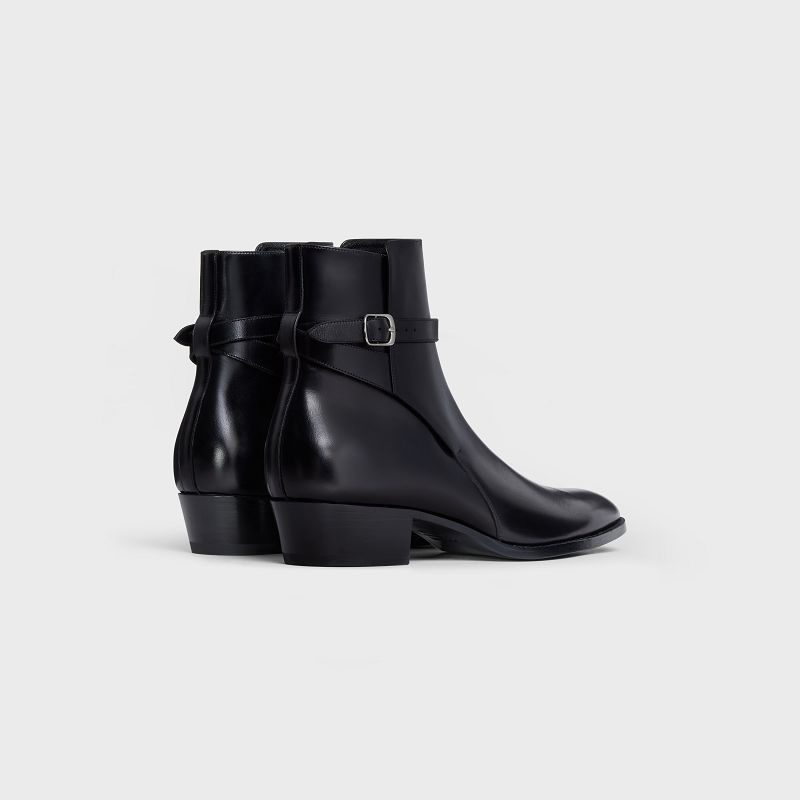 Botte Celine Drugstore Jodhpur In Shiny Calfskin Noir | CL-591871