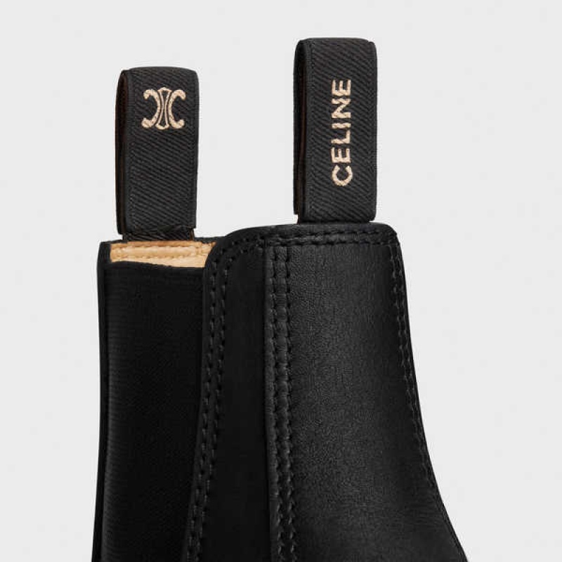 Botte Celine Margaret Chelsea In Calfskin Noir | CL-592496