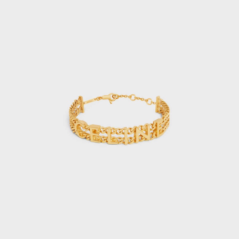 Bracelets Celine Gourmette In Brass With Gold Finish Doré | CL-592211