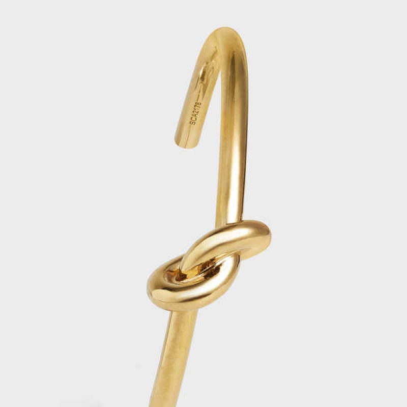 Bracelets Celine Knot Extra-thin In Brass With Gold Finish Doré | CL-592231