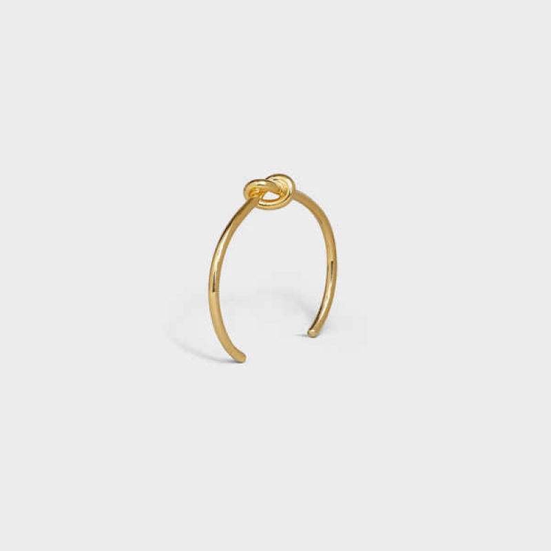 Bracelets Celine Knot Extra-thin In Brass With Gold Finish Doré | CL-592231