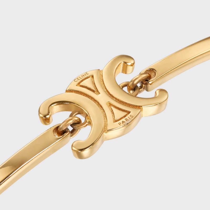 Bracelets Celine Triomphe Articulated In Brass With Gold Finish Doré | CL-592209